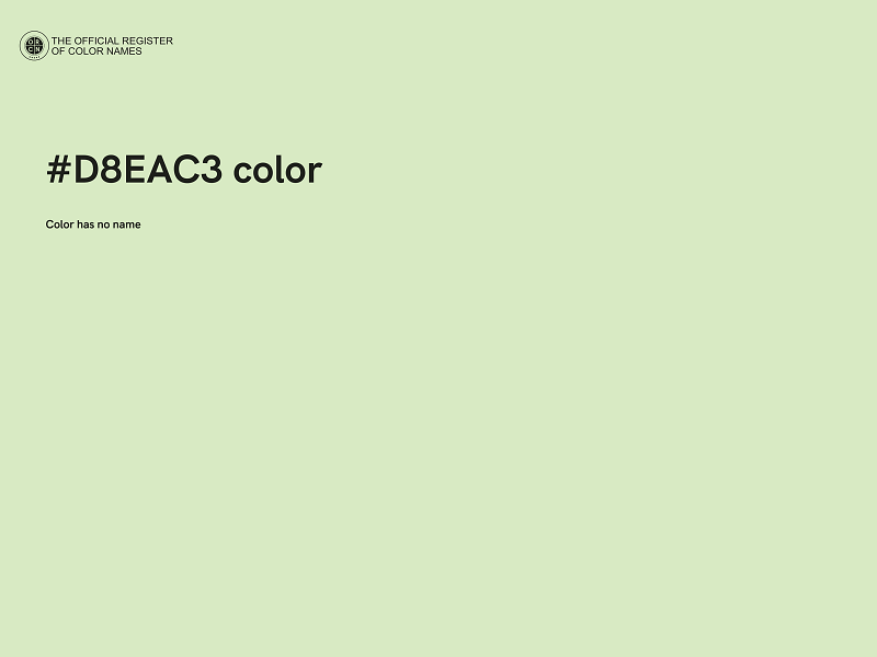 #D8EAC3 color image