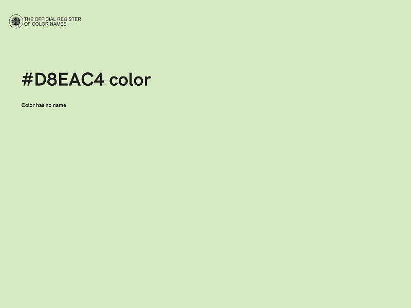 #D8EAC4 color image