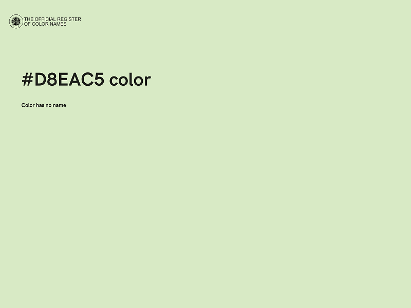 #D8EAC5 color image