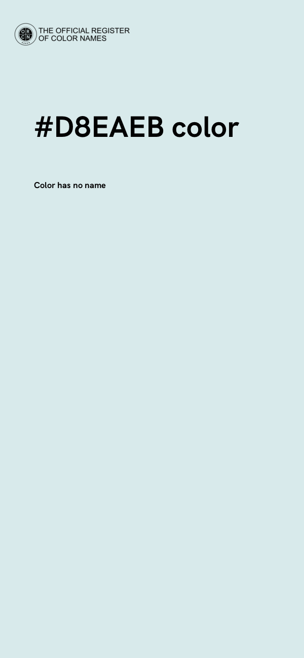 #D8EAEB color image