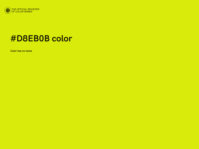 #D8EB0B color image