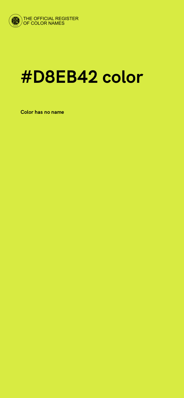 #D8EB42 color image