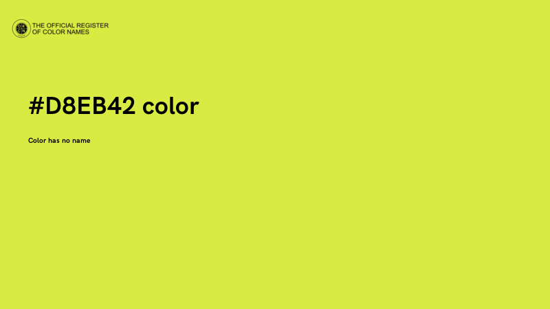 #D8EB42 color image