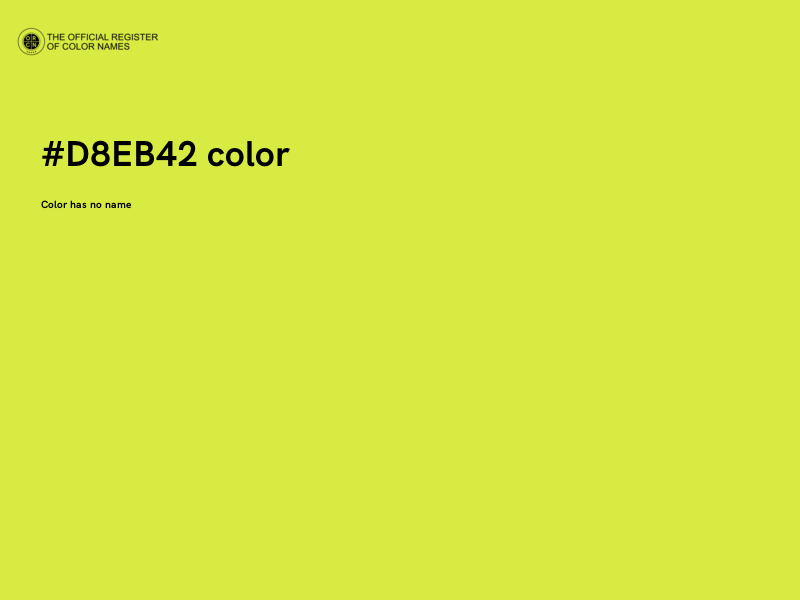 #D8EB42 color image