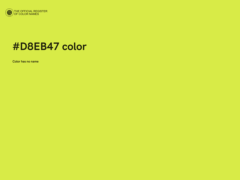 #D8EB47 color image