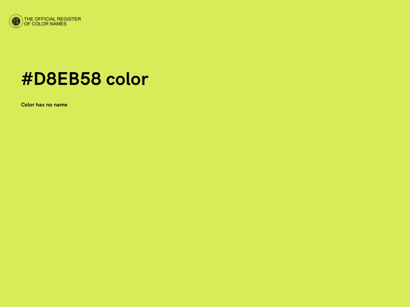 #D8EB58 color image
