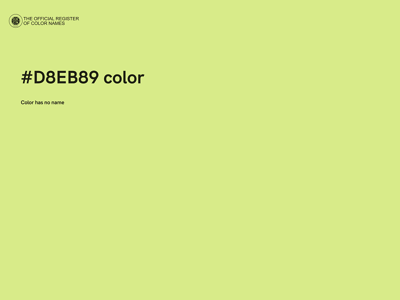 #D8EB89 color image