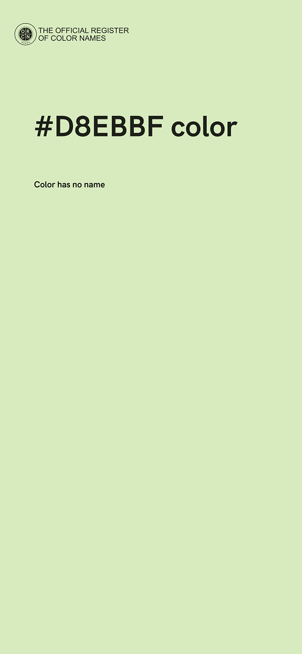 #D8EBBF color image