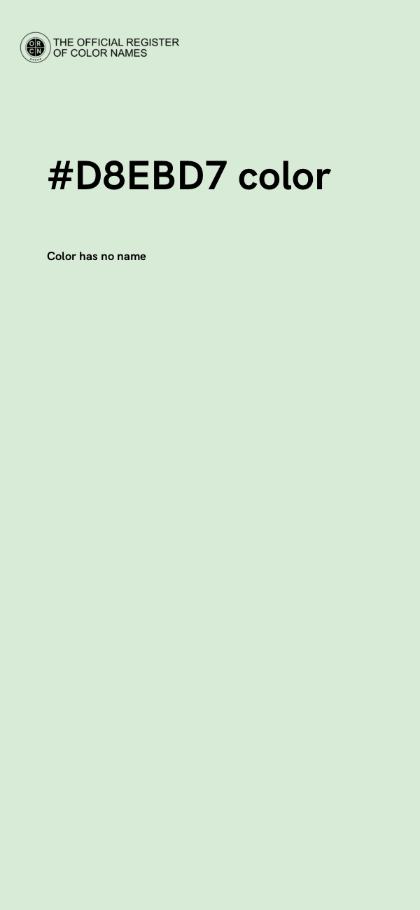 #D8EBD7 color image