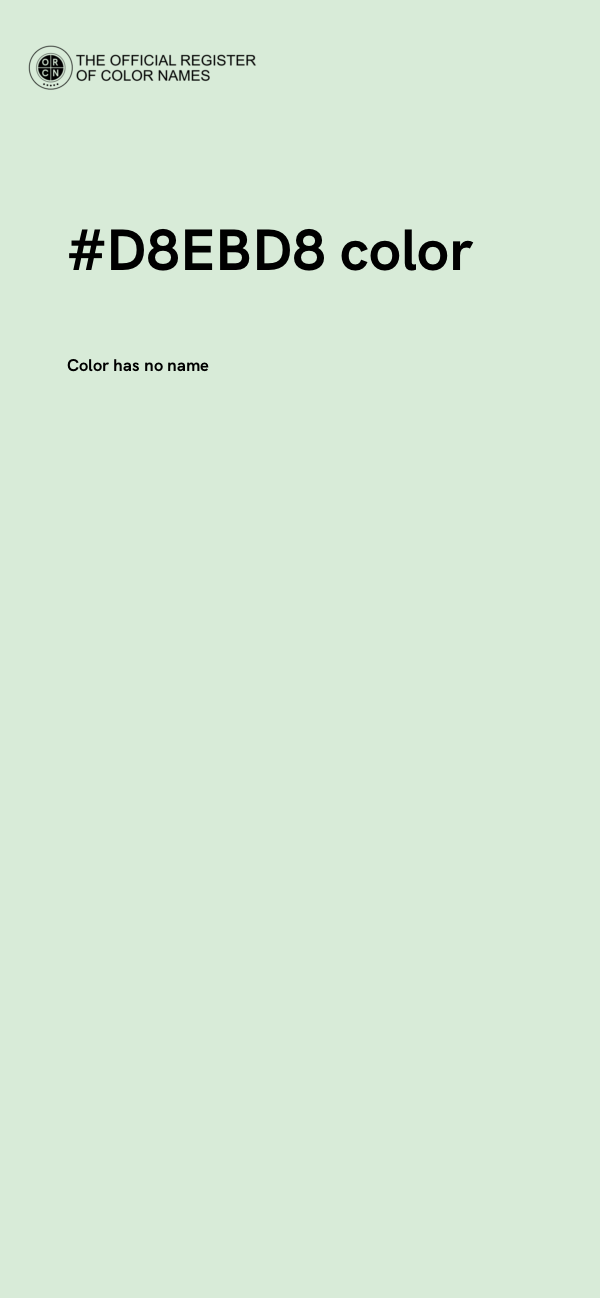 #D8EBD8 color image