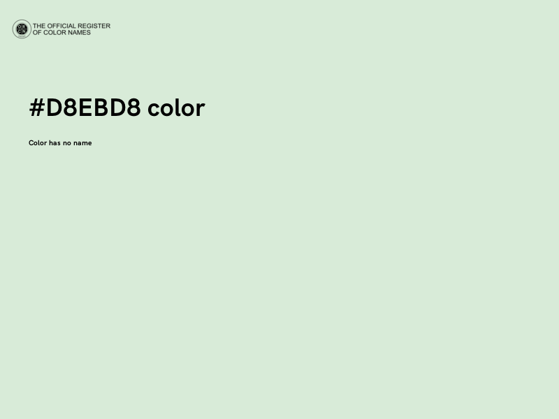 #D8EBD8 color image