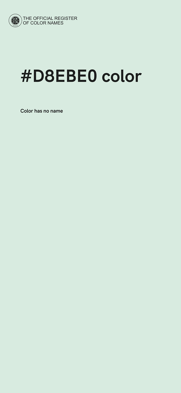 #D8EBE0 color image