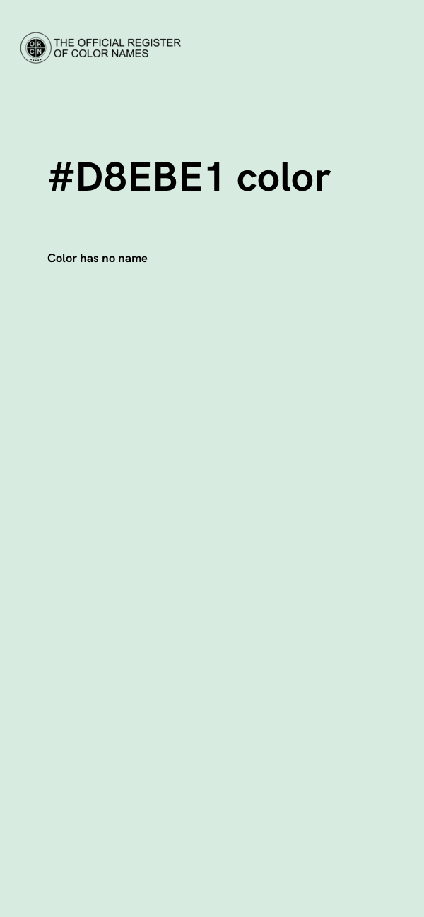 #D8EBE1 color image