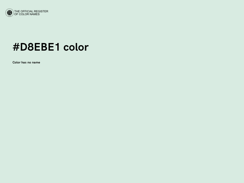 #D8EBE1 color image