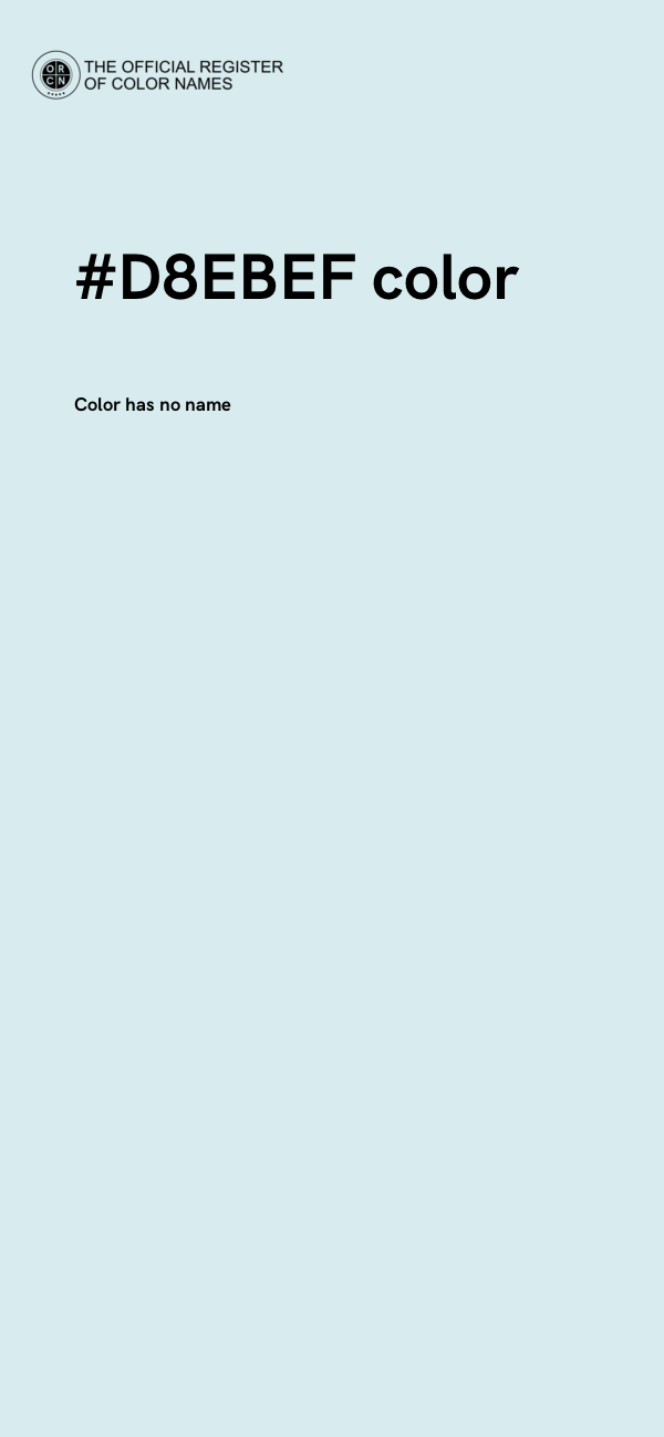 #D8EBEF color image