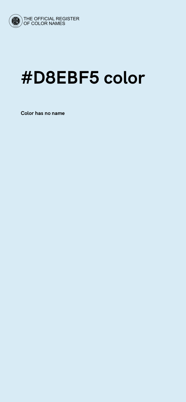 #D8EBF5 color image