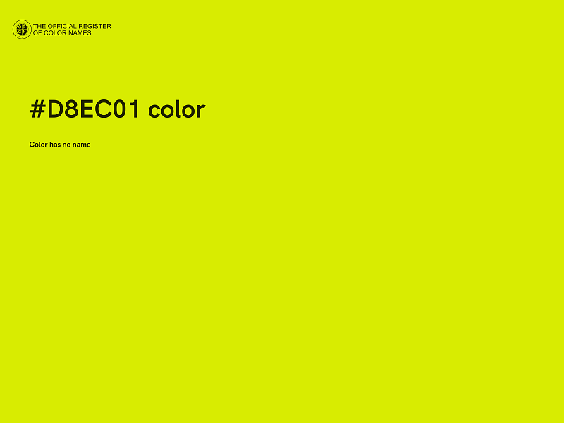 #D8EC01 color image