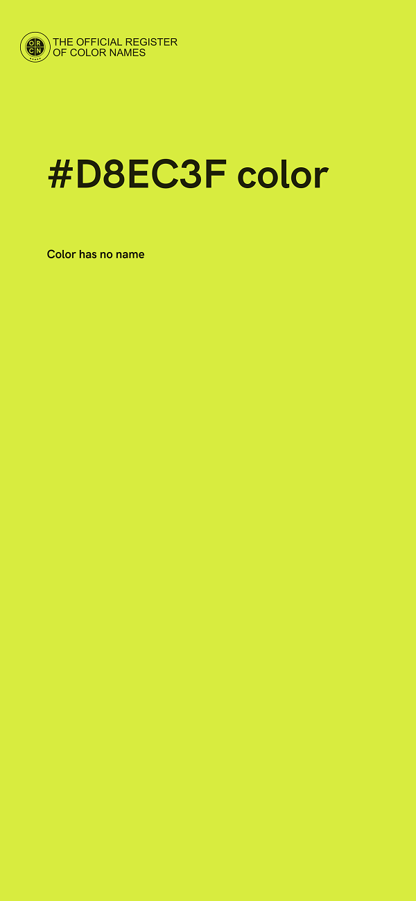 #D8EC3F color image
