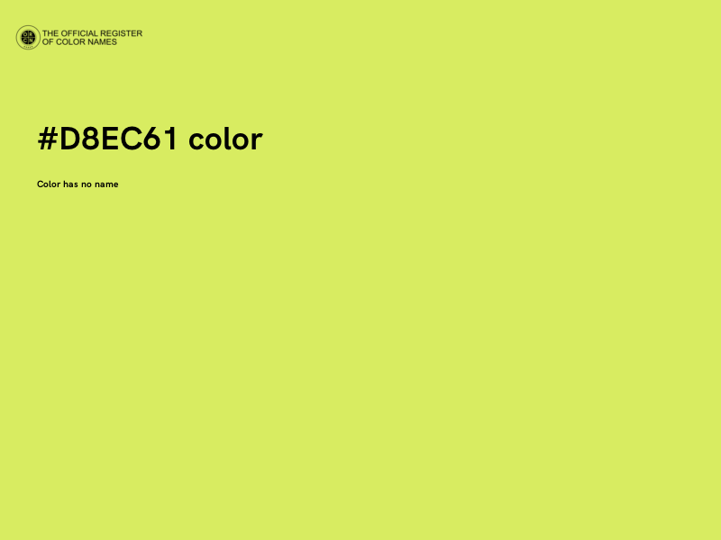 #D8EC61 color image