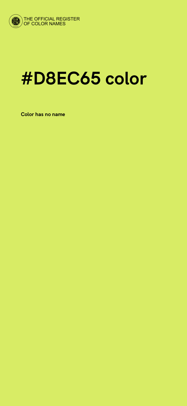 #D8EC65 color image