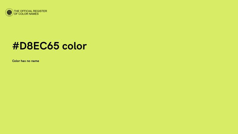 #D8EC65 color image