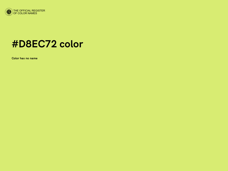 #D8EC72 color image