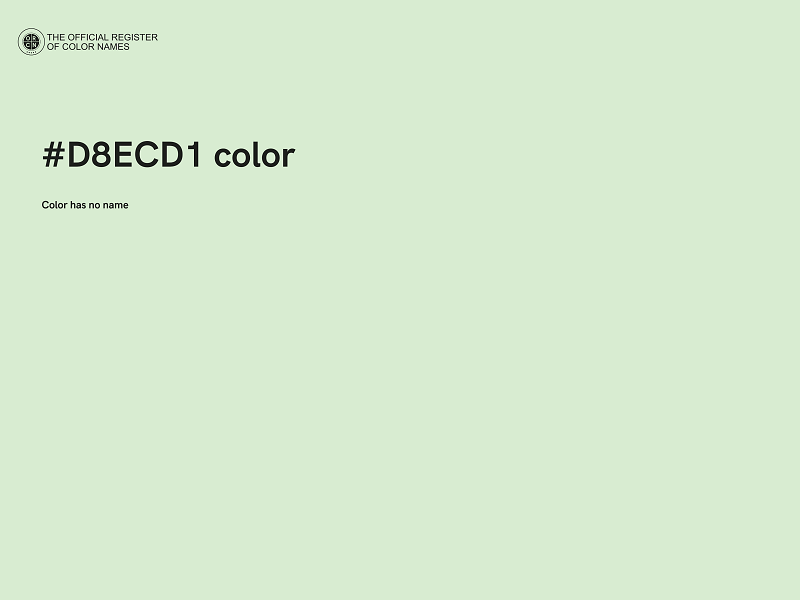 #D8ECD1 color image