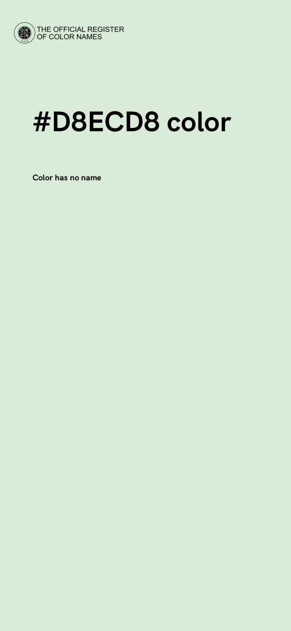 #D8ECD8 color image