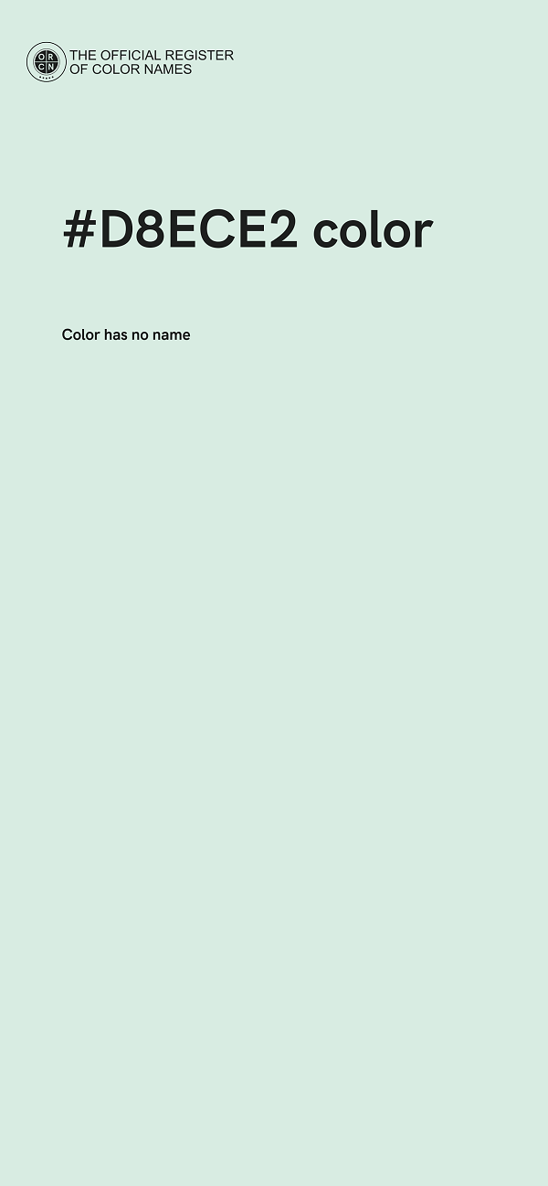#D8ECE2 color image
