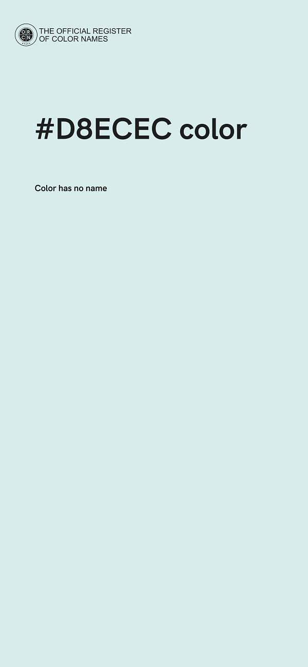 #D8ECEC color image