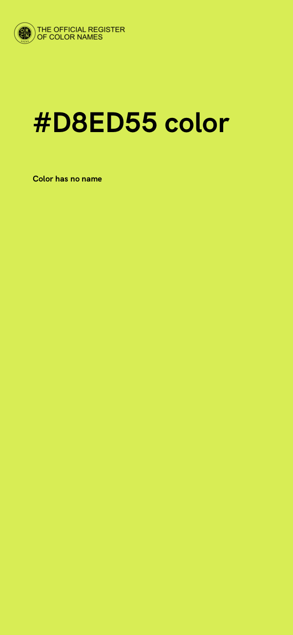 #D8ED55 color image