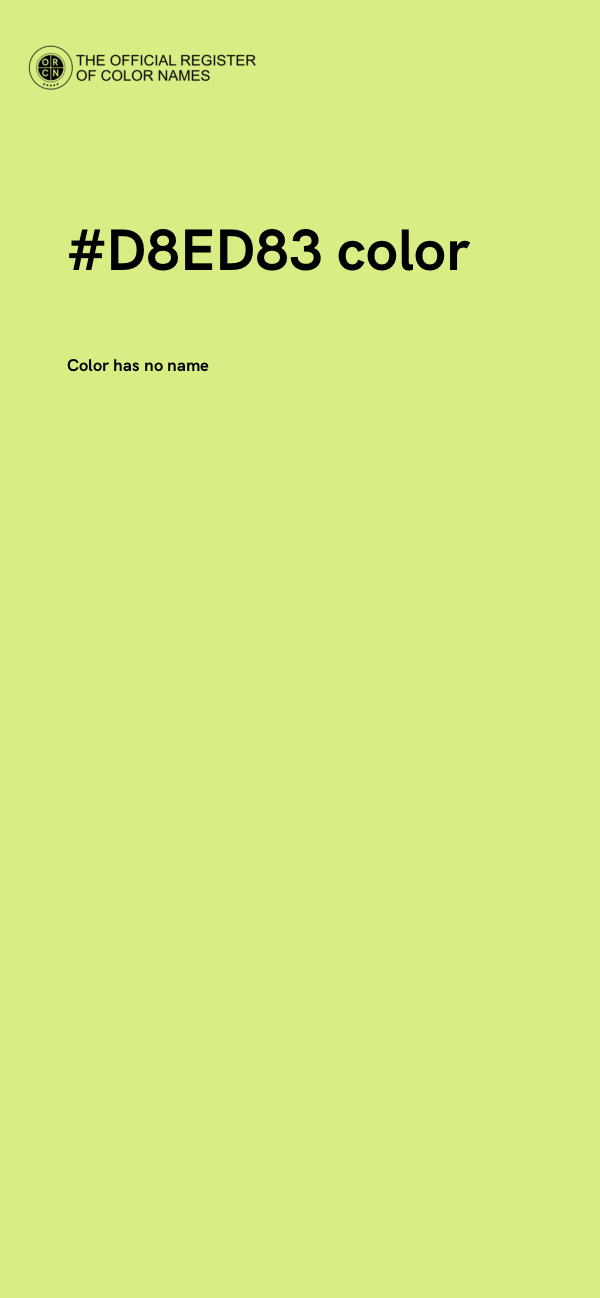 #D8ED83 color image