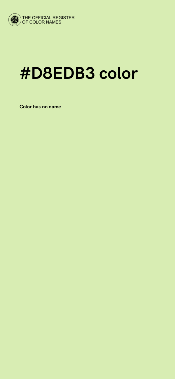 #D8EDB3 color image