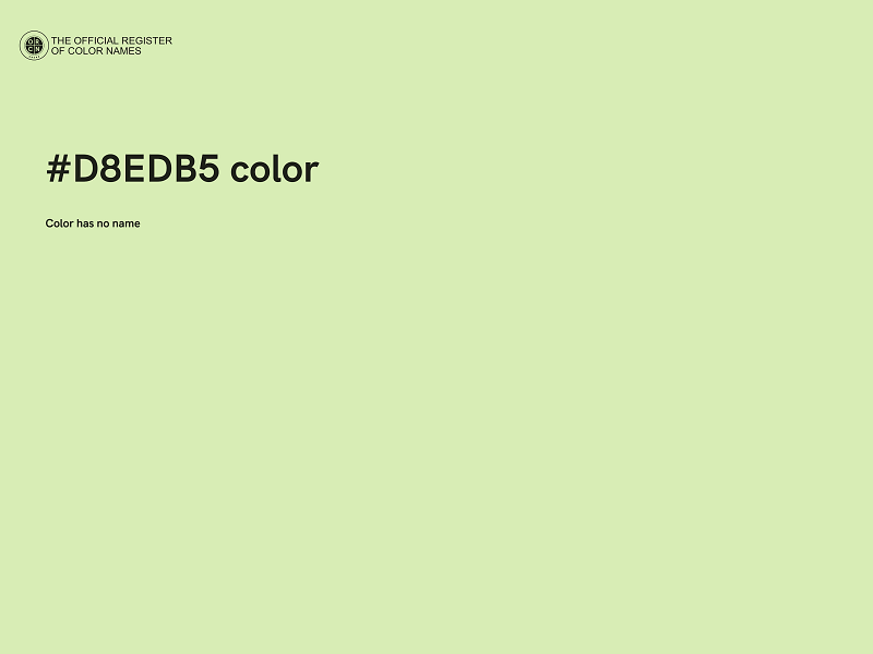 #D8EDB5 color image