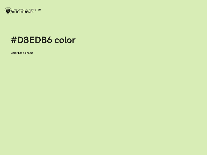 #D8EDB6 color image