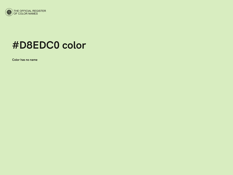 #D8EDC0 color image