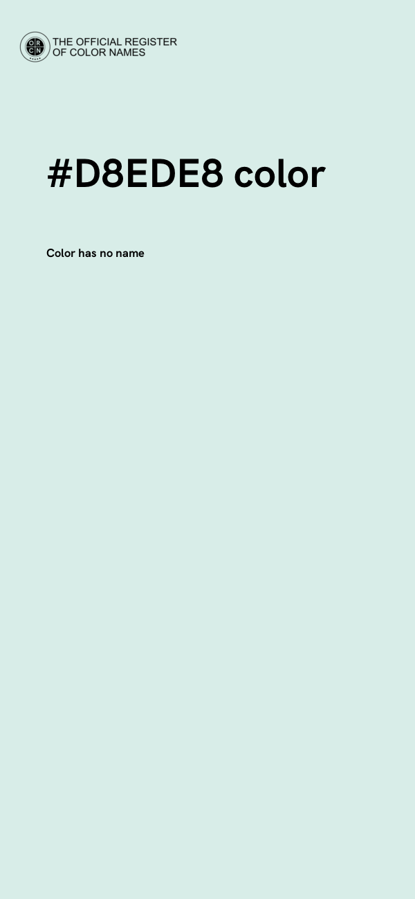 #D8EDE8 color image