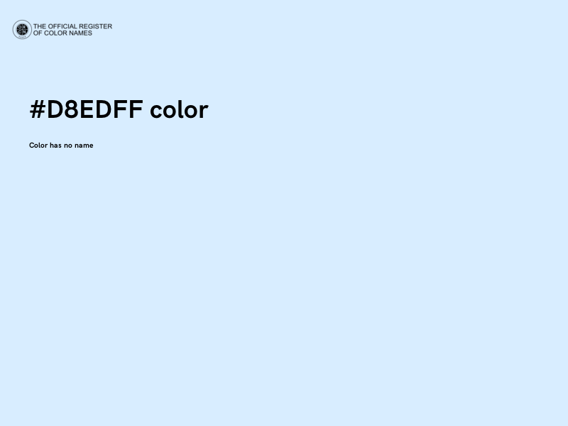 #D8EDFF color image
