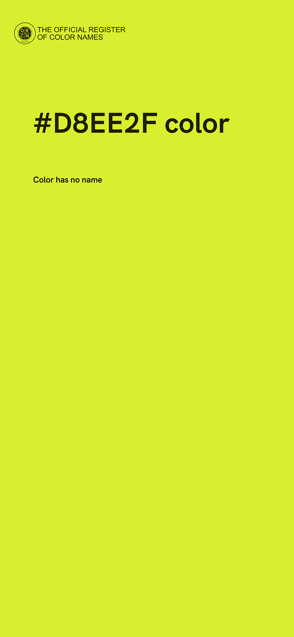 #D8EE2F color image