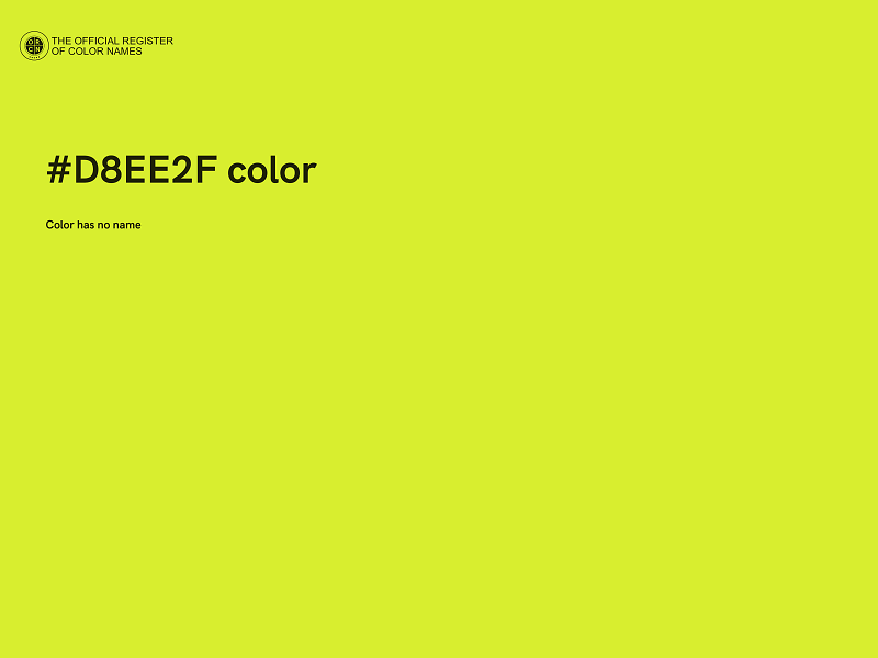 #D8EE2F color image