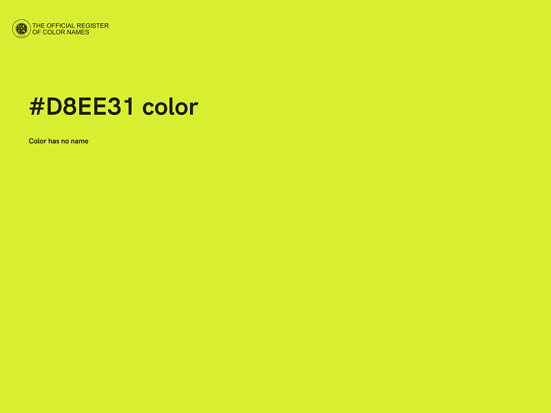 #D8EE31 color image