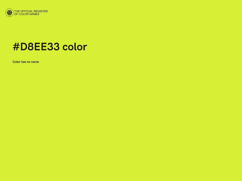 #D8EE33 color image