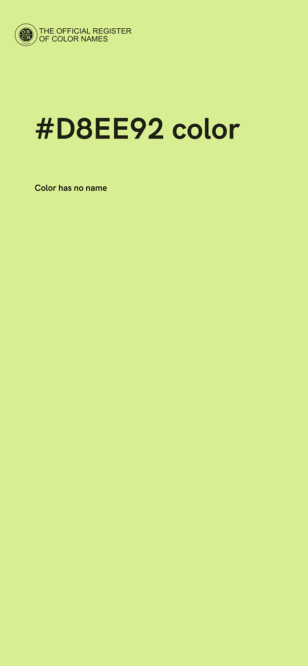 #D8EE92 color image