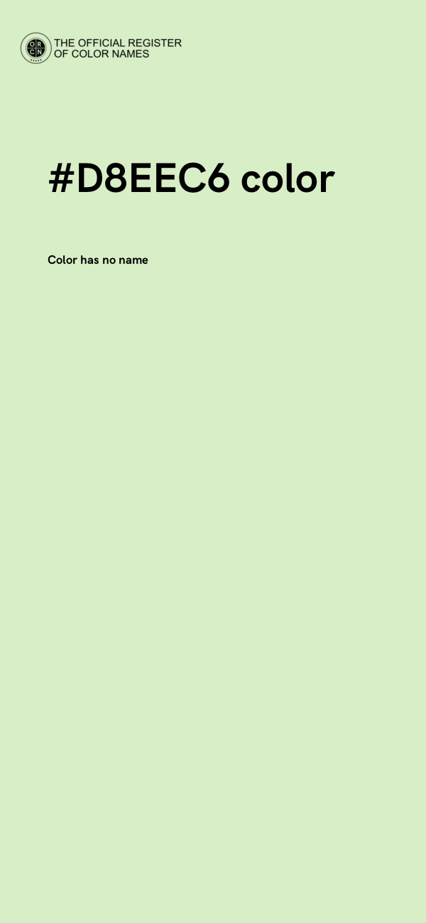 #D8EEC6 color image