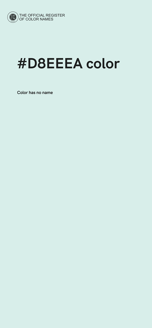 #D8EEEA color image