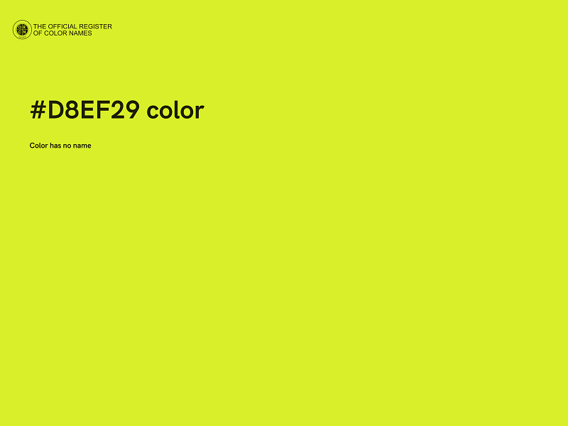 #D8EF29 color image