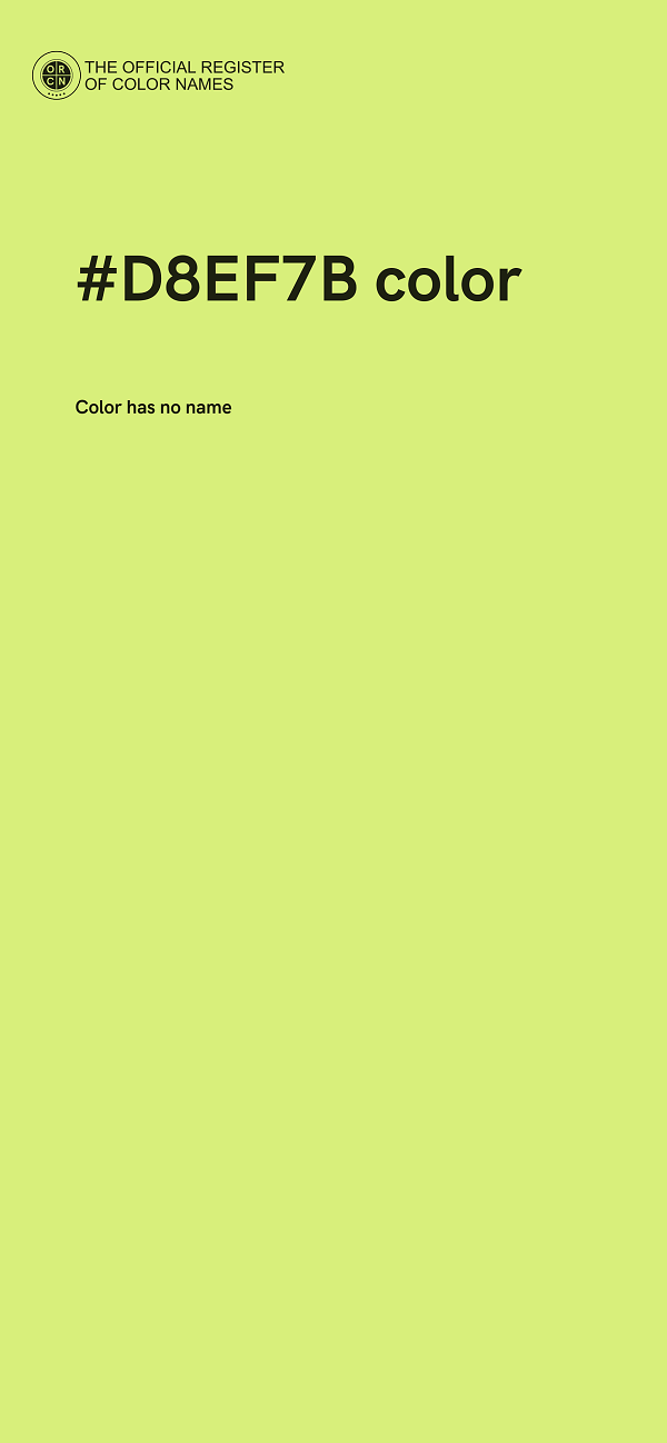 #D8EF7B color image