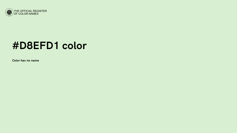#D8EFD1 color image