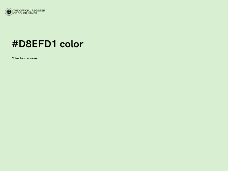 #D8EFD1 color image