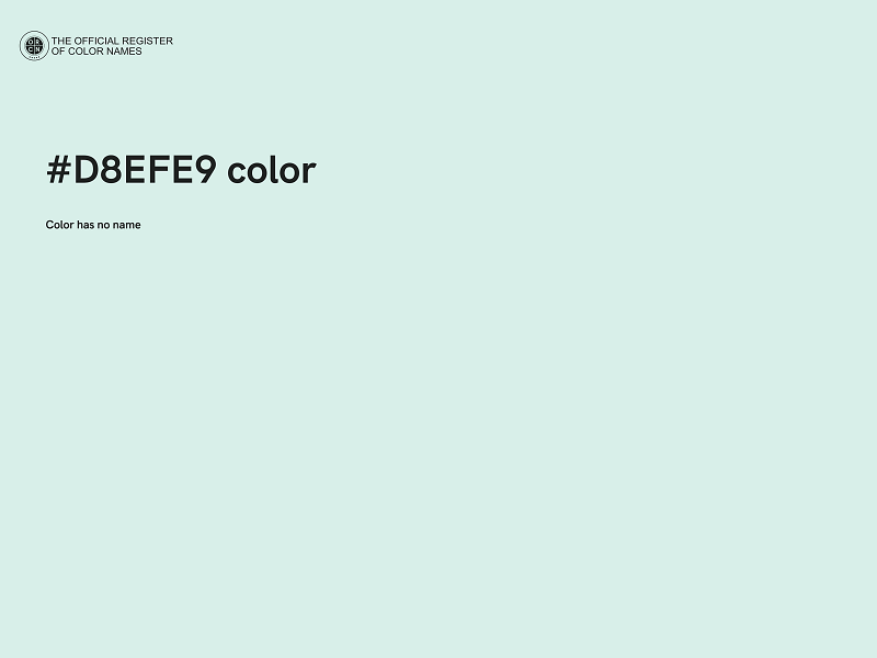 #D8EFE9 color image